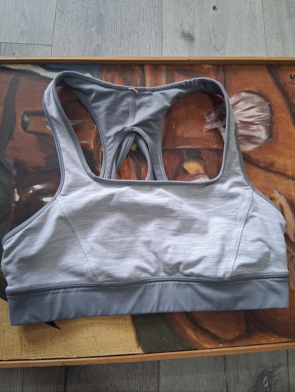 lululemon athletica Light Gray Racerback Sports Bra